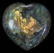 Flashy Polished Labradorite Heart #58896-1